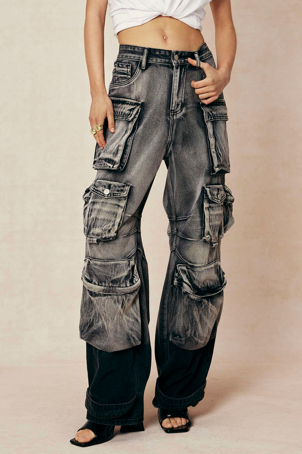 Who's That Girl Flare Cargo Pants