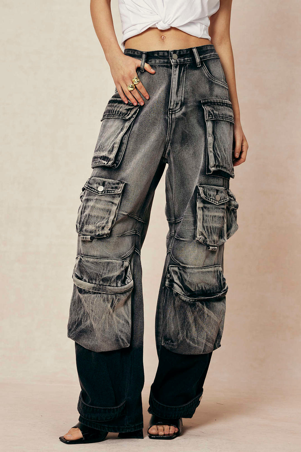 Who's That Girl Flare Cargo Pants