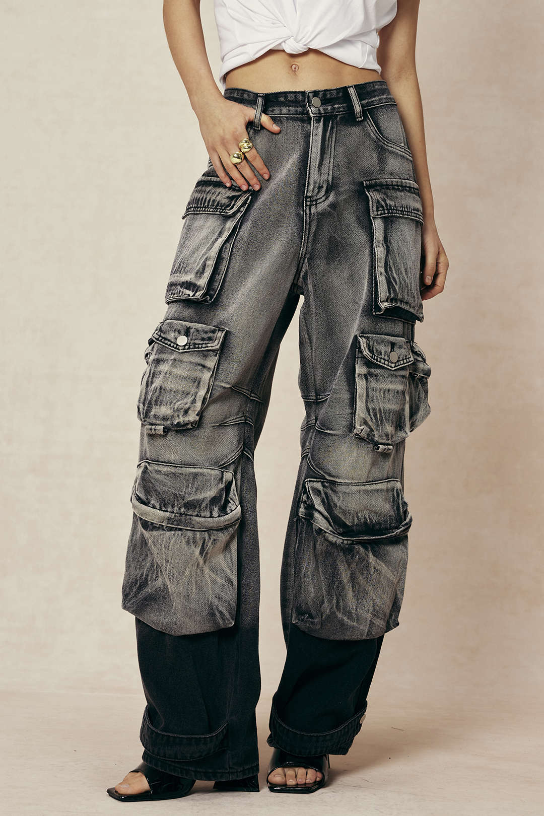 Who's That Girl Flare Cargo Pants