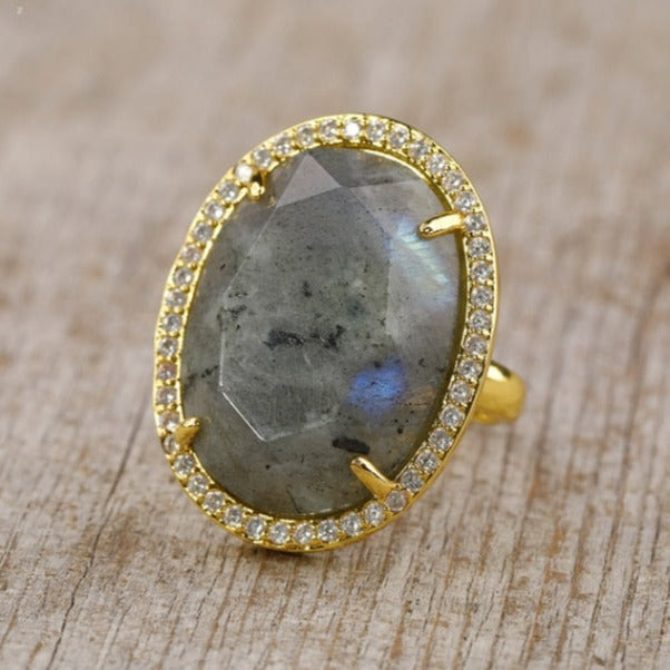 Bronze Labradorite Boho Rings