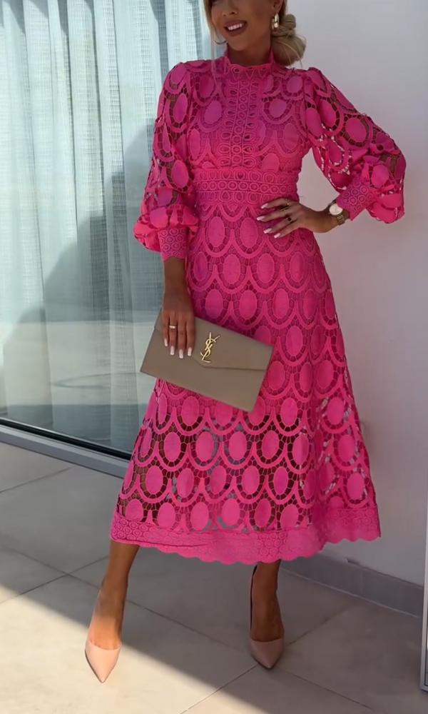 Lace Hollow Casual Elegant Dress