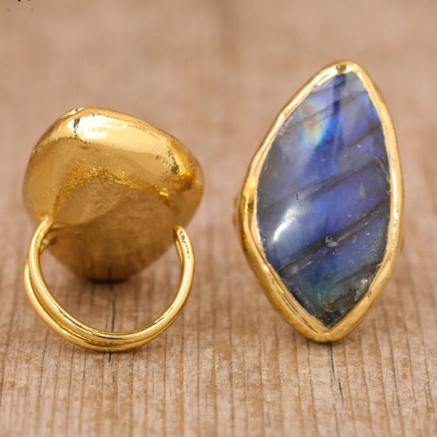 Bronze Labradorite Boho Rings