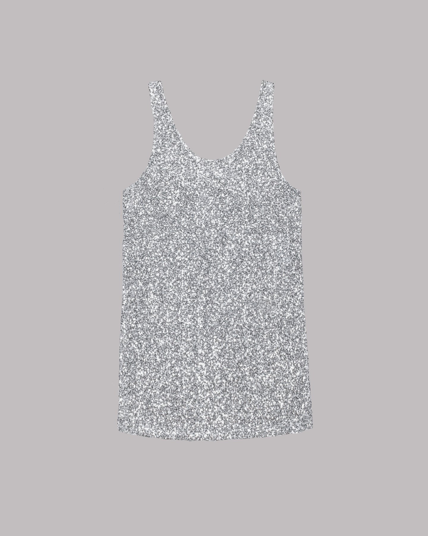 Sparkling Beach Sequin Relaxed Tank Mini Dress