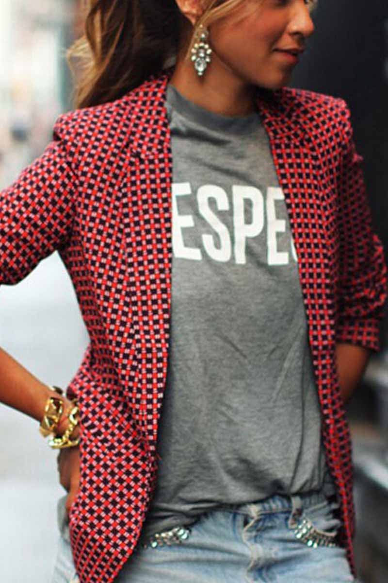 Chicindress Red Plaid Short Coat