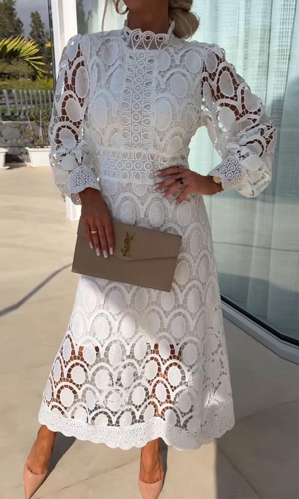 Lace Hollow Casual Elegant Dress